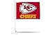 Rico Industries NFL Kansas City Chiefs - Arrowhead Car Flag with included Pole 16 x 19.5-