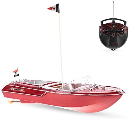 ELVVT 27MHz 2CH 15km/h High Speed Boat Electric Waterproof Remote Control Rowing RC Ship Fishing Adventure Lure Bait Boat Christmas Birthday Gift For Children And Adults