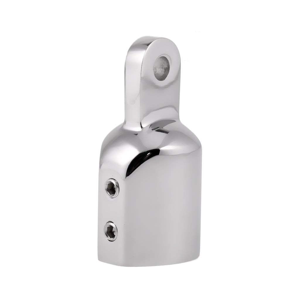 zalati Eye End Cap Fittings Hardware 316 Stainless Steel Marine for Boat Cover Bimini Top 1inch - Silver