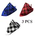 FUNPET 3 Pcs Dog Bandana Bibs Scarfs Accessories for Medium and Large Pet Dogs