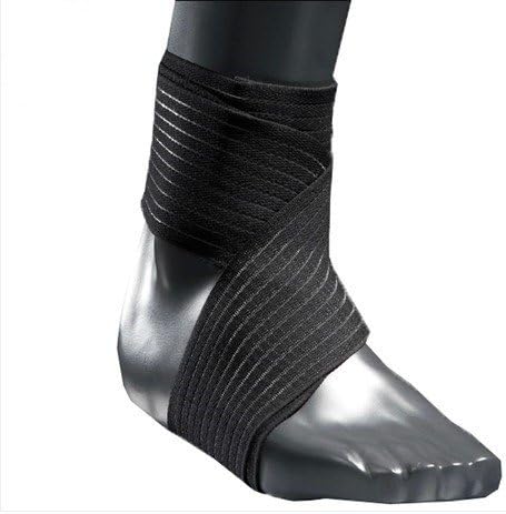 Adjustable Ankle Support Breathable Compression Ankle Support Brace Sleeve Bandage Straps for Knee Elbow Wrist Shin Ankle Hand Support Injury Socks Sports (Black)