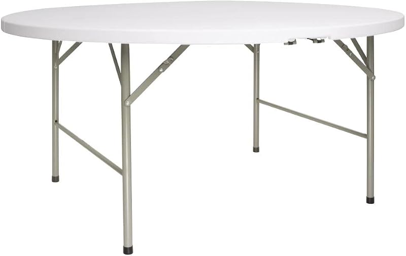 Bolero 5Ft Round Folding Table Commercial Restaurant Bar Cafe HDPE Steel Frame