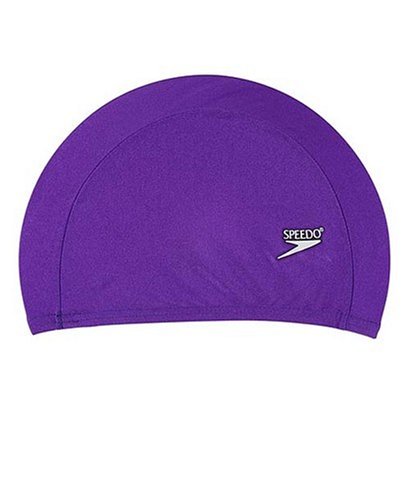 Speedo Lycra Solid Swim Cap, Purple, One Size