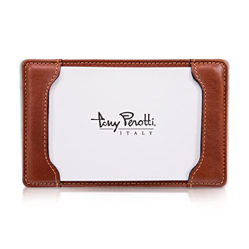 Tony Perotti Italian Leather Pocket Index Card Holder 3x5 Portable
