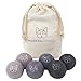 OKPET Modern Animal Set of 6 Wool Felt Ball Toys with Jingle Bell for Cats and Small Pets. Handmade, Natural, Eco-Friendly, Fun Play Toy