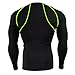 BALEAF Men's Cool Dry Skin Fit Long Sleeve Compression Shirt Color Green Size L