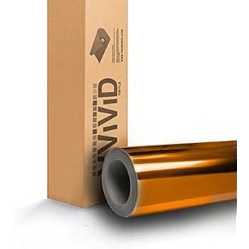 VViViD Gold Mirror Chrome Winyl Car Wrap Self Adhesive Air Release Bubble-Free Decal Film (17.75in x 5ft)