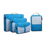 MIU COLOR Packing Cubes - Durable 4 Piece Packing Cubes Set - Exactly Lightweight Mesh Travel Packing Cubes and Luggage P