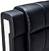 Container Furniture Direct Liam Collection Contemporary 2 Tone Faux Leather Upholstered Platform Bed with Padded Headboard, Black/White
