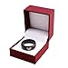 Dilanco 8mm Black Beveled Tungsten Carbide Men's Comfort Fit Wedding Bands Rings with Superman