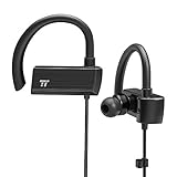 TaoTronics Bluetooth Headphones, Wireless in Ear Earbuds, Sports Earphones with 360° Adjustable Earhooks (15 Hour Playtime, aptX Lossless Sound and CVC 6.0 Noise Cancelling Mic，IPX5 Sweat Proof)