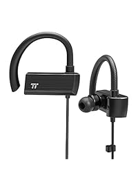 Auriculares Bluetooth TaoTronics, auriculares inalámbricos para el oído, auriculares deportivos con ganchos ajustables a 360 ° (tiempo de reproducción de 15 horas, sonido aptX sin pérdida y micrófono de cancelación de ruido CVC 6.0, prueba de sudor IPX5)