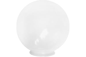 BEAM LIGHTING PLASTICS YOUR DIFFUSER SOURCE Beam Lighting 8-inch White Acrylic Replacement Globe - Cover for Ceiling, Wall Fixtures, Lamp Posts, or Streetlights