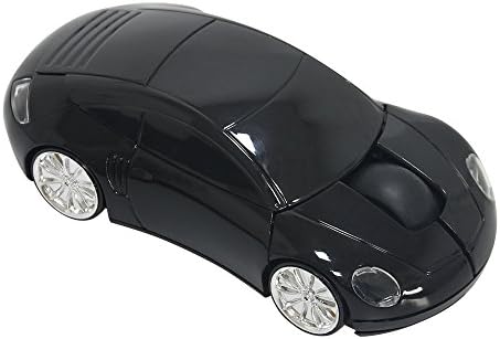 2.4GHz 1200DPI/1800DPI Car Shape Wireless Optical Mouse Gaming Mouse with USB Receiver for PC Laptop,Black