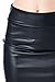 82 Days Women'S Faux Leather Above Knee Pencil Skirt - Black S