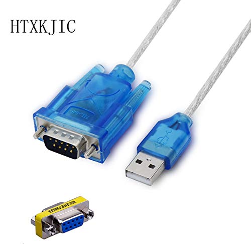 Blue USB to RS232 Serial Port 9 Pin DB9 Cable Serial COM Port Adapter