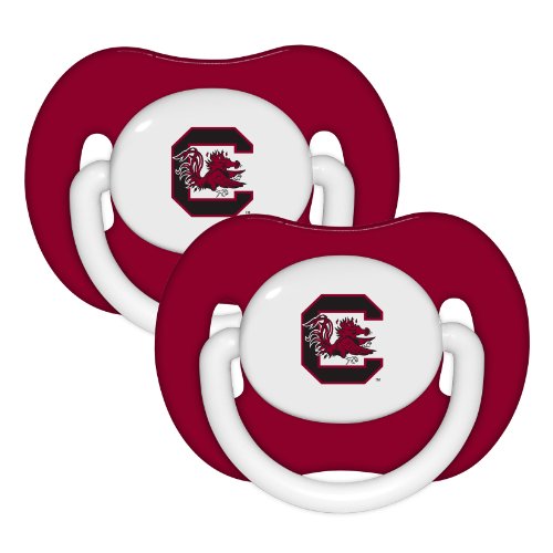 South Carolina Gamecocks Red 2-pack Infant Pacifier Set - 2014 USC NCAA Baby Pacifiers