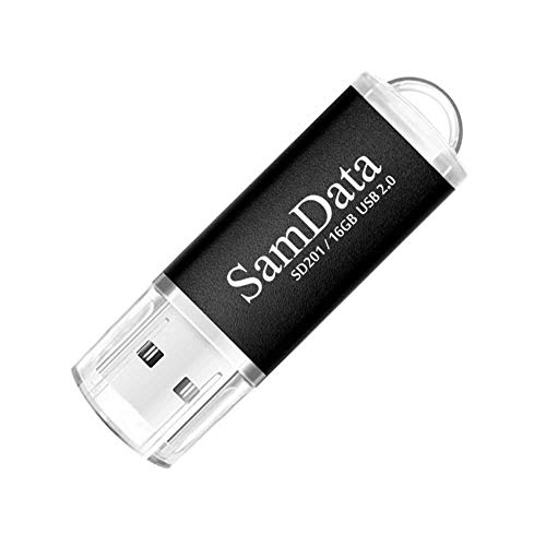 image for SamData 5 Pack 16GB USB 2.0 Flash Drive Thumb Drives Memory Stick, 5 C