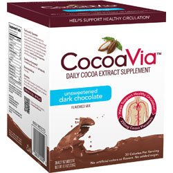 UPC 850487002277, CocoaVia Beverage Mix Unsweetened Dark Chocolate -- 0.27 oz Each / Pack of 30