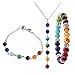 Top Plaza 7 Chakra Jewelry Sets - Healing Balance Energy 7 Chakra Bracelets + Necklace + Earrings(#3)