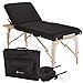 EarthLite Portable Massage Table Package Avalon TILT – Foldable Treatment Table with Tilt Option, Reiki Endplate, Premium Flex-Rest Face Cradle & Strata Cushion, Carry Case (30”x73”), Black