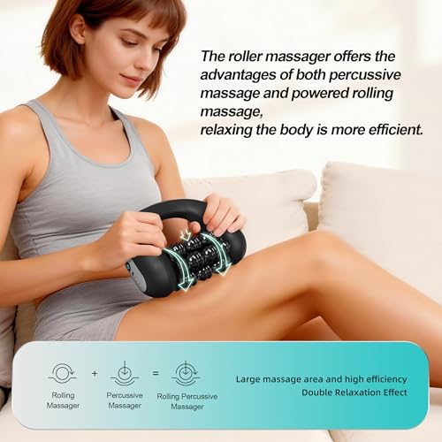 MODILIC Electric Muscle Roller for Post-Workout Recovery, Deep Rolling Massager for Legs, Calves, Back & Neck, Handheld Powered Rolling Tool, Rechargeable, 3 Speed Fitness Recovery