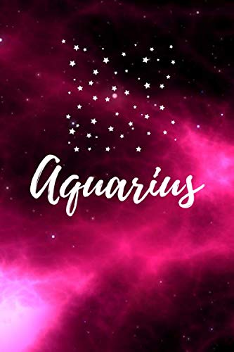 Personalised star sign notebook - zodiac notebook : Aquarius: 6 x 9 Inch 100 pages