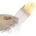 Coceca 55PCS Gold Dipped Natural White Feathers for Various Crafts, Birthday Parties, Wedding and Party Dress-ups