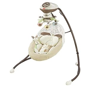 Fisher-Price My Little Snugabunny Swing, dual motion baby swing with music, sounds and motorized mobile