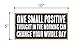 Honey Dew Gifts One Small Positive Thought Can Change Your Whole Day, 5 inch by 10 inch Hanging, Wall Art, Decorative Wood Sign Home Decor, 75435