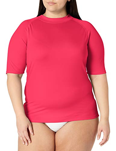 Kanu Surf Women's Plus-Size Breeze Rash Guard, Pink, 3X