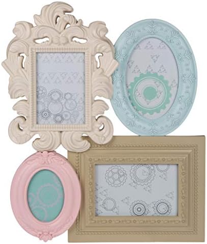 WW Global Online Top selling gift present. Great Way to Show Off Your Family. Pastel Retro Dreams Plastic Picture Frame for 4 Photos