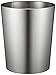 iDesign Patton Round Metal Trash Can, Waste Basket Garbage Can for Bathroom, Bedroom, Home Office, Dorm, College, 8" x 8" x 9.7", Brushed Stainless Steel primary