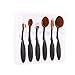 LALANG 6pcs Toothbrush Blending Brush Oval Foundation Powder Contour Makeup Brushes