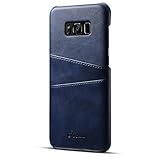 Samsung Galaxy S8 Plus Wallet Phone Case, Slim PU Leather Back Case Cover With Credit Card Holder Blue Case
