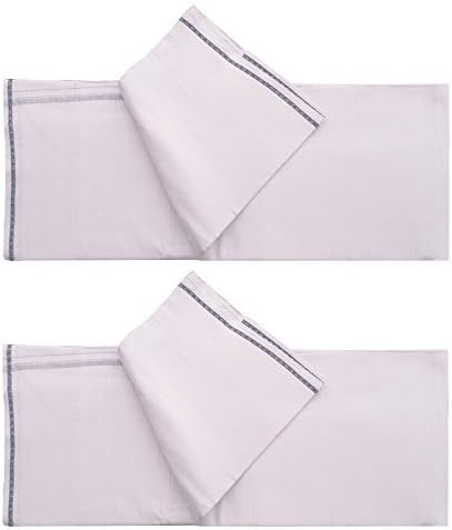 White Lungi/Sarong Pure Cotton (Pack of 2) by XYZ Textiles