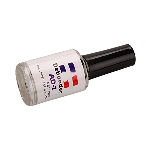 Professional Individual False Eyelash Lash Lashes Eyelashes Extension Glue Remover Adhesives Clear Makeup Removal Gel Debonder 10ml with small Brush (2PCS)