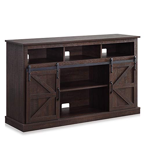BELLEZE Modern 52 Inch Farmhouse Highboy TV Stand & Media Entertainment