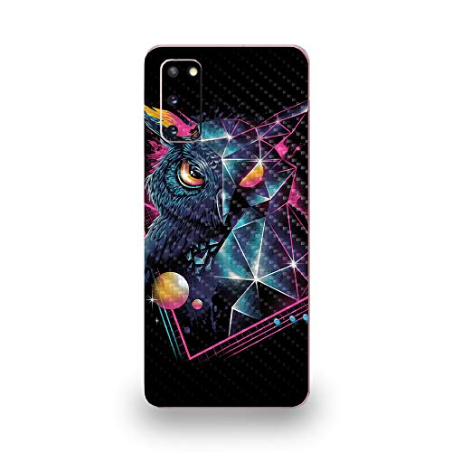 MightySkins Carbon Fiber Skin for Samsung Galaxy S20 - Outrageous Owl | Protect…