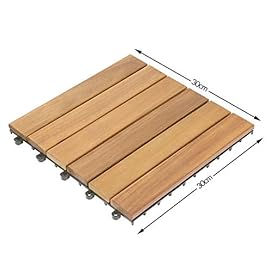 Casaria Holzfliesen FSC®-zertifiziertes Akazienholz 3m² Fliese 30x30cm