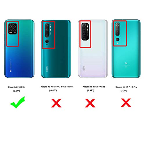 LXHGrowH Case for Xiaomi Mi 10 Lite – Full Anti-Shock [360°] Full Body Protection [TPU Silicone Front] and [Hard PC Back] for Xiaomi Mi 10 Lite – Double Cover [Transparent]