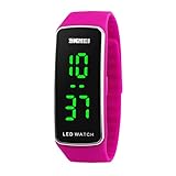Kortusa LED Sport Digital Wrist Watch 50M Waterproof for Kids Boys Girls Men Women Silicone Bracelet Watch