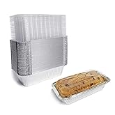 Auch 50 Pack Aluminum Bread Pans Disposable, 6.3x2.8 in, 650ML, Loaf Pans with Lids, Dessert Boxes, Perfect for Baking, Stori
