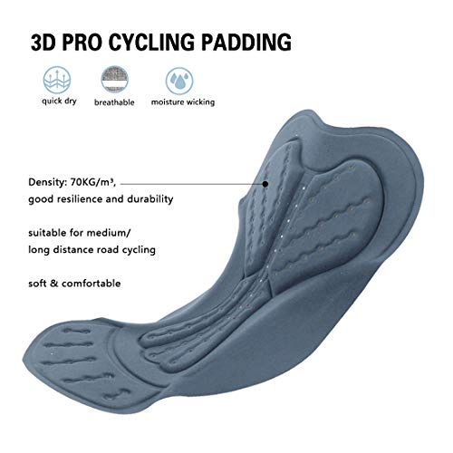 CATENA Men's Cycling Bib Shorts 3D Padded Bike Short Breathable Bicycle Tights Black, X-Small - Thumbnail 3