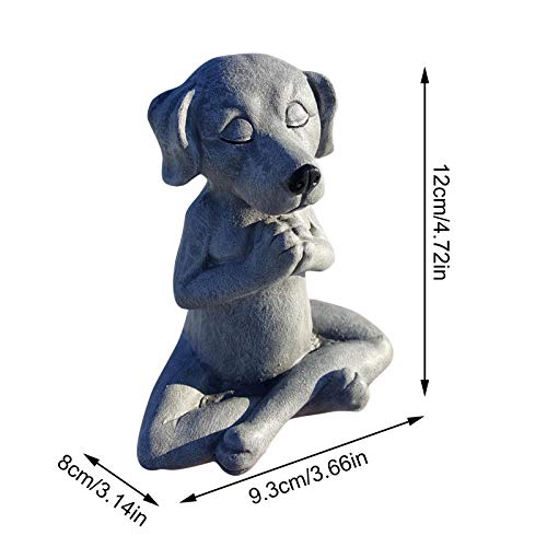 Estatuilla De Bulldog Francés Meditando En Resina - Figura Zen Para Decoración De Hogar, Jardín O Patio, Tamaño 12x6x13 Cm