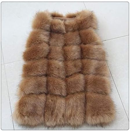 Female Fur Waistcoat Winter Warm Faux Fox Fur Vest Women High-Grade Coat