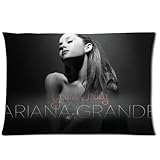 ANGLE Movie Star Music Band Singer Series Personalized Custom Soft Rectangle Pillow Case Cover 20X30 (One Side) - Sexy Popular American Actress,Singer Ariana Grande Deep Gray Pillowcase