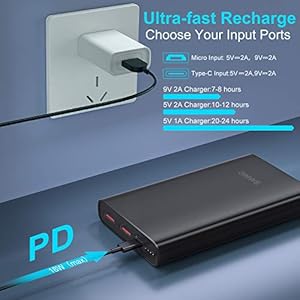 BANNIO Powerbank 20000mAh,USB C Caricabatterie Portatile con 18W Power Delivery,Type C PD Ricarica Rapida Batteria… - immagine 5