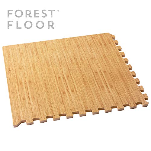 Forest Floor 3/8 Inch Thick Printed Foam Tiles , Premium Wood Grain