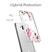 Vinve for LG G7 ThinQ Case, LG G7 Case, [Crystal Clear] Anti-Scratch Shockproof Cover Clear Hard Back Panel + TPU Bumper Slim Case for LG G7 ThinQ / G7 (Peony)